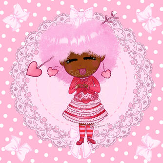 Personal chibi art of my OC, Valentine ♡